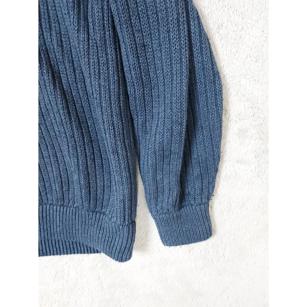 Duluth Trading Pullover Mens Large Shawl High Neck Infantry Ribbed Wool Blend L